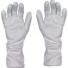 Electrical Protection Gloves & Leather Protectors; Size: Medium; Large; Primary Material: Polyester; Material: Polyester; Lining Material: Unlined; Length (Inch): 14.00; Back Material: None; Color: White; Grip Surface: Smooth; Men's Size: Medium; Cuff Sty