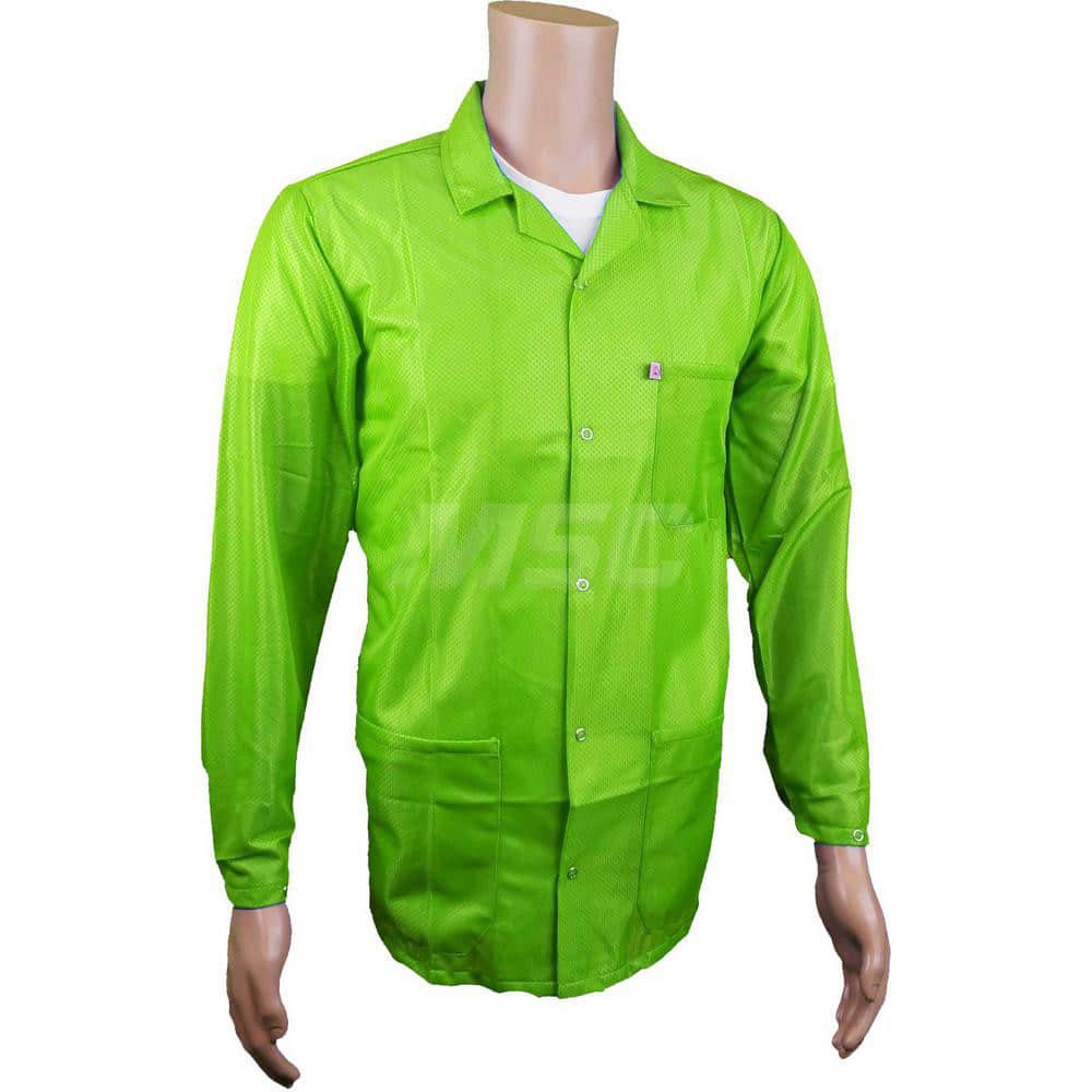 Smocks & Lab Coats; Garment Style: Smock; Material: Carbon; Size: Large; Color: Green; Sleeve Length: 23; Closure Type: Snaps; Chest Size: 43; Closure Locaton: Front; Features: Medium Weight; Chest Size (Inch): 43; Closure Location: Front