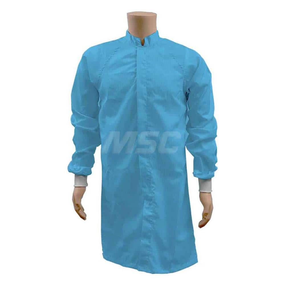 Smocks & Lab Coats; Garment Style: Lab Coat; Material: Carbon; Size: X-Large; Color: Light Blue; Sleeve Length: 23; Closure Type: Zipper & Snaps; Chest Size: 55; Closure Locaton: Front; Chest Size (Inch): 55; Closure Location: Front
