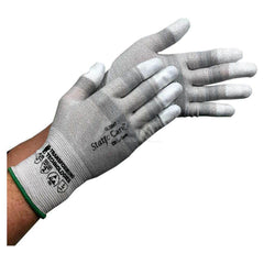 Electrical Protection Gloves & Leather Protectors; Size: 2X-Large; 3X-Large; Primary Material: Nylon Blend; Coating Material: Polyurethane; Coating Coverage: Fingertips; Material: Nylon Blend; Lining Material: Unlined; Back Material: None; Color: Silver;