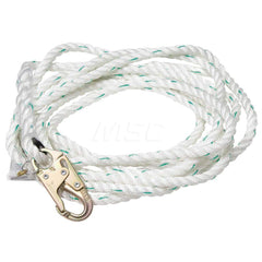 Lanyards & Lifelines; Load Capacity: 310; Lifeline Material: Polyester; Capacity (Lb.): 310; End Connections: Snap Hook; Maximum Number Of Users: 1; Length Ft.: 30.00