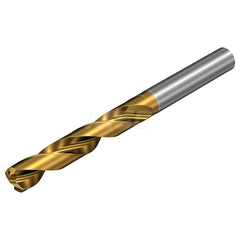 Taper Length Drill Bit: 0.3149″ Dia, 147 ° Coated, 3.0708″ Flute Length, 4.5669″ OAL, RH Cut, Spiral Flute, Cylindrical Shank, Series CoroDrill 860