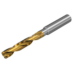 Jobber Length Drill Bit: 0.5708″ Dia, 147 °, Solid Carbide TiAlSiN, TiSiN Finish, 5.2362″ OAL, Right Hand Cut, Spiral Flute, Straight-Cylindrical Shank, Series CoroDrill 860