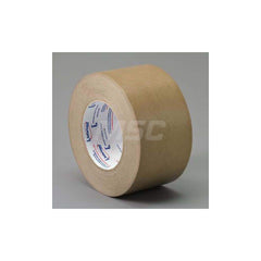 Packaging Tape: 1-1/2″ Wide, 60 yd Long, 7.2 mil Thick, Brown Kraft Paper, Natural Synthetic Rubber Adhesive, 40 lb/in Tensile Strength