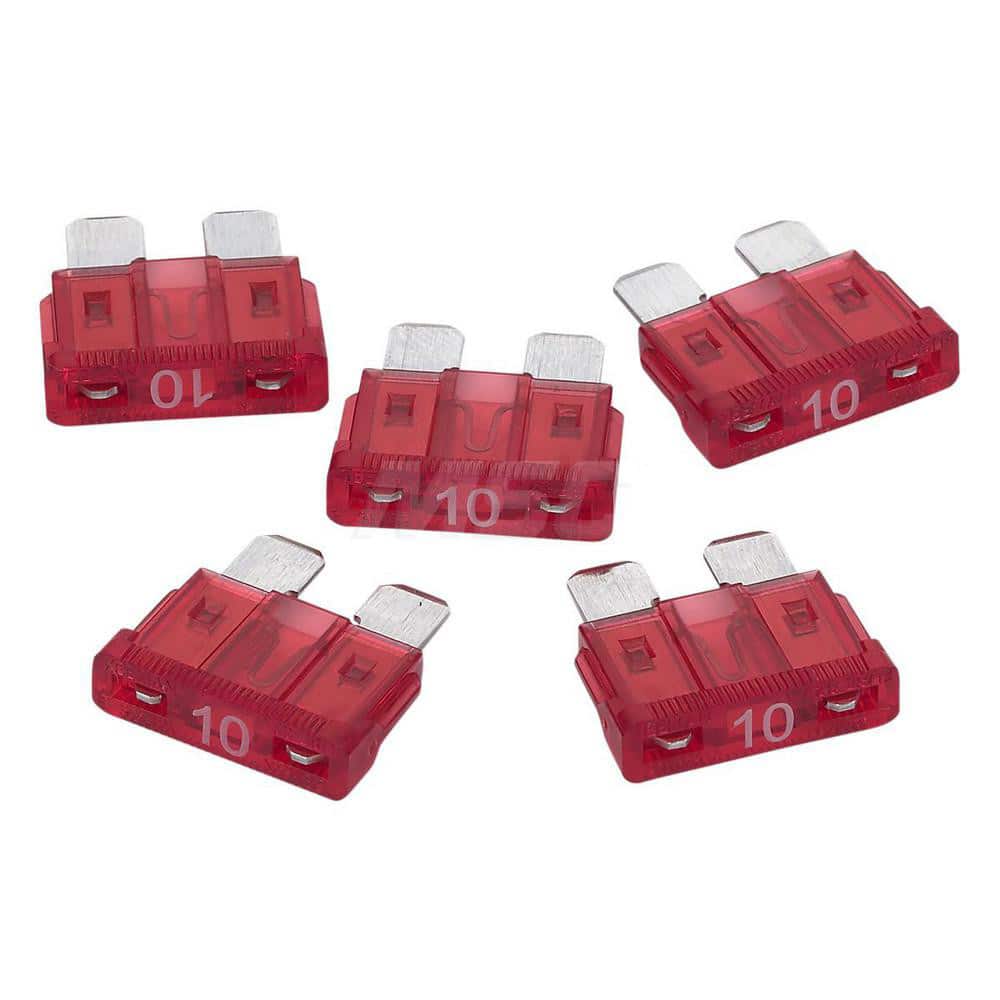 Automotive Fuses; Style: Fast Acting; Amperage Rating: 10.0000; Blade Style: Standard; Color: Red; Overall Height: .31; Length (Decimal Inch): 0.35; Length (Inch): 0.35; Color: Red; Overall Length: 0.35; Amperage: 10.0000; Fuse Style: Fast Acting