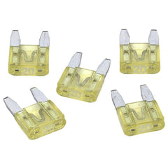 Automotive Fuses; Style: Fast Acting; Amperage Rating: 20.0000; Blade Style: Mini; Color: Yellow; Overall Height: .31; Length (Decimal Inch): 0.35; Length (Inch): 0.35; Color: Yellow; Overall Length: 0.35; Amperage: 20.0000; Fuse Style: Fast Acting