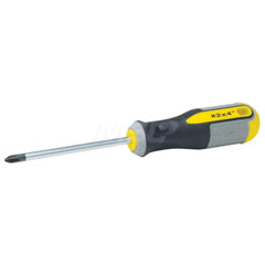 Phillips Screwdrivers; Tool Type: Screwdriver; Handle Style/Material: Rubberized Cushion Grip; Phillips Point Size: #2; Overall Length Range: 4″ - 6.9″; Overall Length (Inch): 4 in; Overall Length (Inch): 4 in