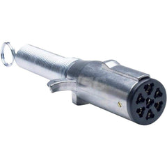 Automotive Wiring Connectors; Type: 7-Way Plug; Fits Vehicle Make: All Makes & Models; Description: Accepts Up To 10-Gauge Wire; 7-Way Trailer Plug; Meets Requirements of Sae J560; Corrosion-Resistant Diecast Zinc w/Tight Grip Screw Terminal
