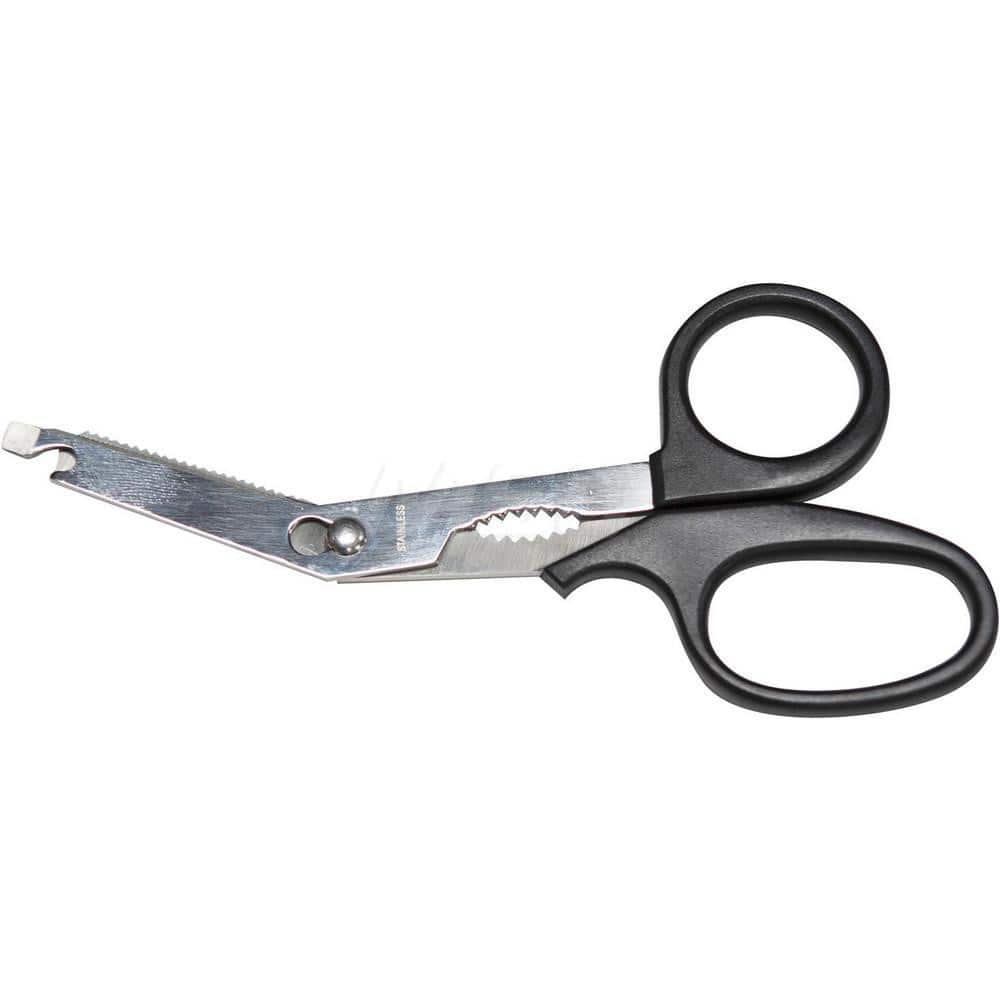 Scissors, Forceps & Tweezers; Product Type: Scissor; Tip Shape: Blunt; Blade Style: Curved; Straight; Disposable: No; Length (Inch): 7.25; Blade Material: Stainless Steel; Handle Material: Plastic; Additional Information: No; Overall Length: 7.25