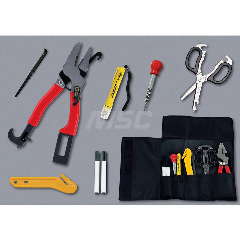Emergency Prep Kits; Kit Type: Auto Rescue; Container Type: Pouch; Container Material: Nylon; Color: Black; Contents: (1) FIRE POWER ™  ™ (1) MULTI PURPOSE RESCUE SHEARS  ™ (1)TRUNK KEY  ™ (1)ADJUSTABLE AUTO PUNCH  ™ (1) LIFE-FLOAT SEAT BELT CUTTER  ™ (1)