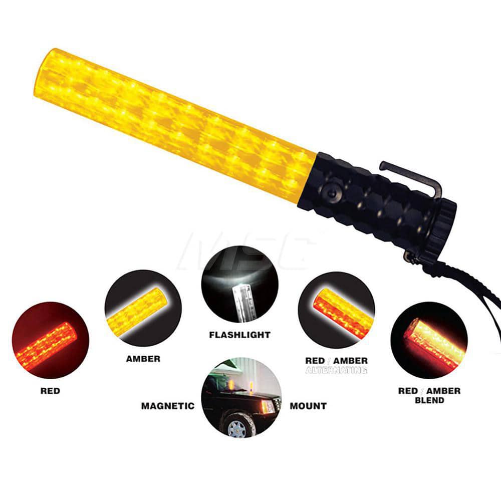 Road Safety Lights & Flares; Type: Light Baton/Traffic Baton; Bulb Type: LED; Bulb/Flare Color: Red; Amber; Body Material: ABS; Plastic; Battery Size: AA