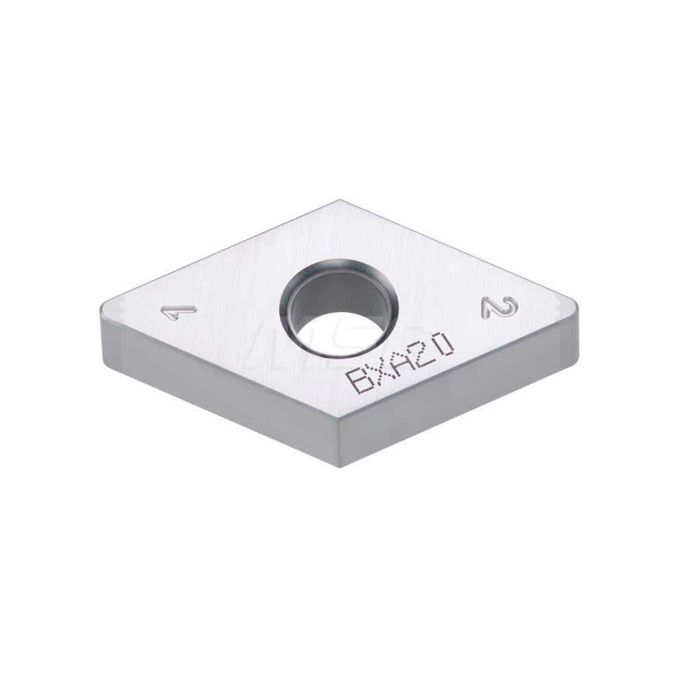 Turning Insert:  4QS-DNGA433-H BXA20,  Polycrystalline Cubic Boron Nitride Coated Finish,  Neutral,  1/2″ Inscribed Circle,  0.0472″ Corner Radius,  55.0 &deg N/A Diamond,  Series  DNGA