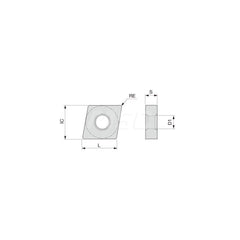 Turning Insert:  CNMG120404-11 TH10,  Solid Carbide Uncoated Finish,  Neutral,  80.0 &deg N/A Diamond,  Series  CNMG