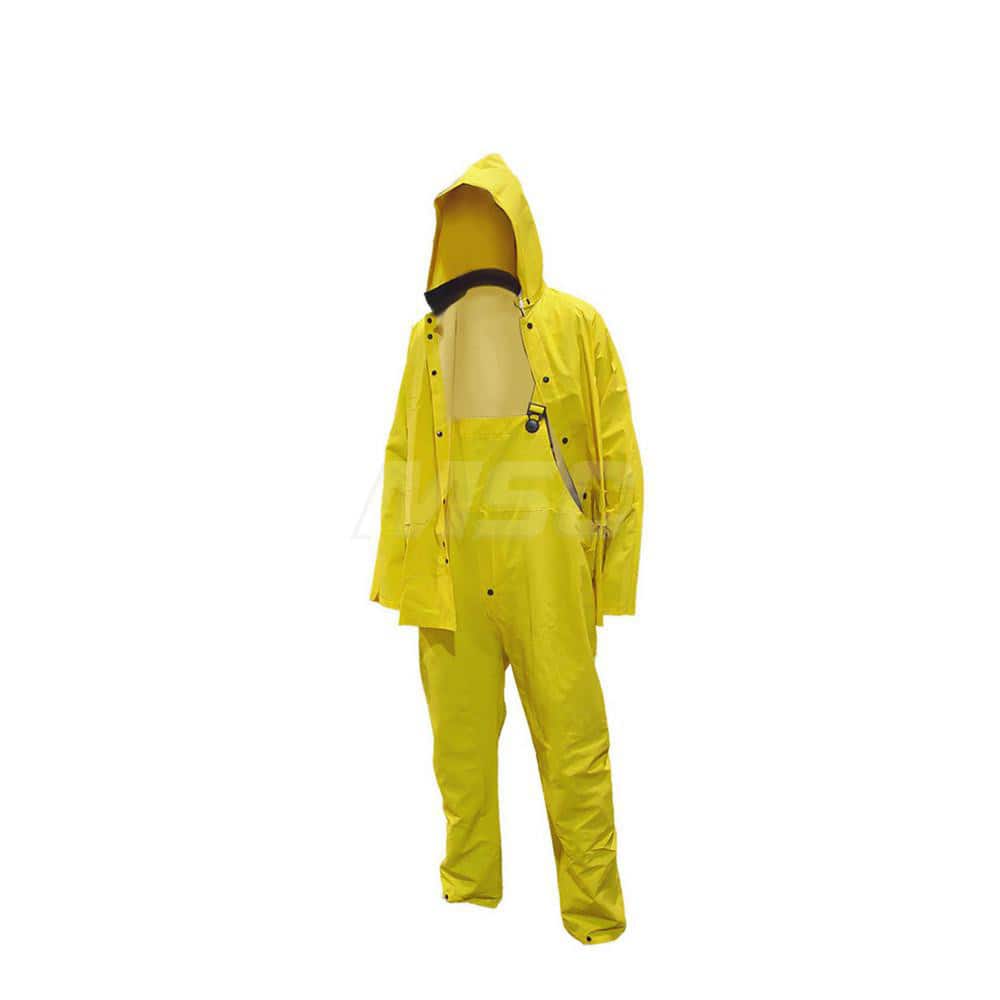 Rain Coat: Size XL, Yellow, Polyester High Visibility
