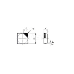 Turning Insert:  SPGN420DIA DX140,  Polycrystalline Diamond Uncoated Finish,  Neutral,  1/2″ Inscribed Circle,  0.0080″ Corner Radius,  90.0 &deg N/A Square,  Series  SPGN