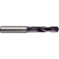 Screw Machine Length Drill Bit: 140 °, Solid Carbide Coated, Right Hand Cut, Spiral Flute, Straight-Cylindrical Shank, Series 6498