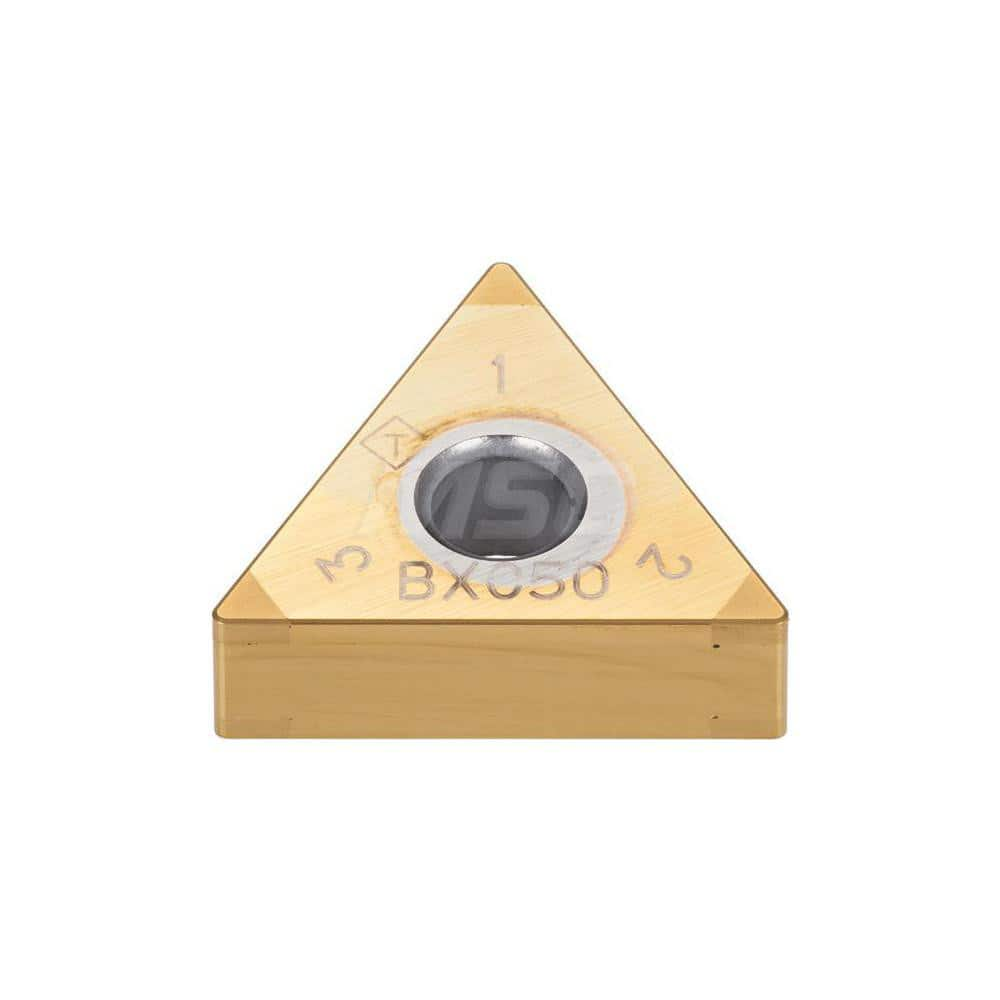 Turning Insert:  6QP-TNGA333 BXA30,  Polycrystalline Cubic Boron Nitride TiAlN Finish,  Neutral,  3/8″ Inscribed Circle,  0.0470″ Corner Radius,  60.0 &deg N/A Triangle,  Series  TNGA