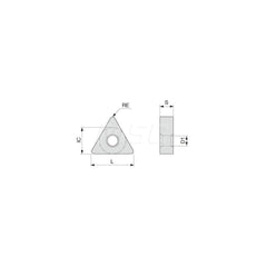 Turning Insert:  TNMA335 T5105,  Solid Carbide TiCN, Al2O3 & TiN Finish,  Neutral,  3/8″ Inscribed Circle,  0.0790″ Corner Radius,  60.0 &deg N/A Triangle,  Series  TNMA