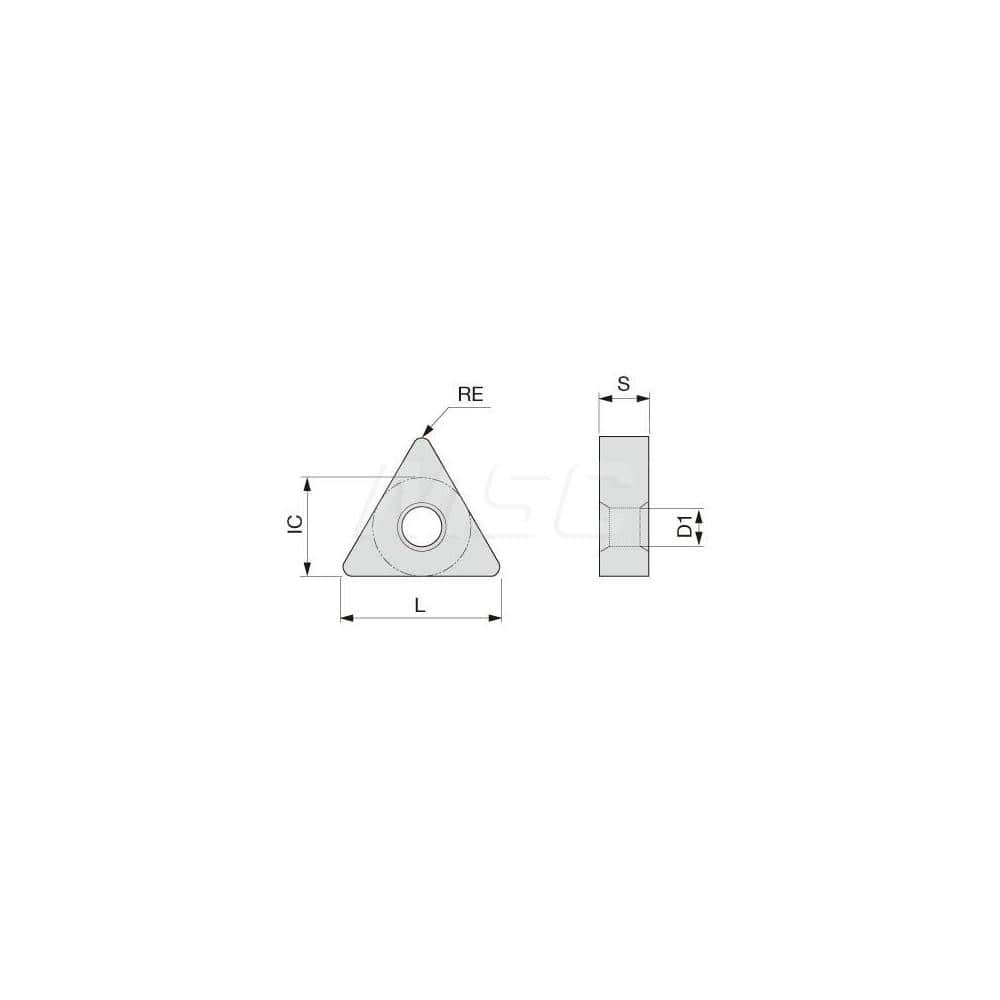 Turning Insert:  TNMG332SF AH6225,  Solid Carbide TiAlN & TiCN Finish,  Neutral,  3/8″ Inscribed Circle,  0.0310″ Corner Radius,  60.0 &deg N/A Triangle,  Series  TNMG