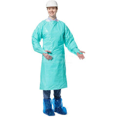 Disposable & Chemical-Resistant Apron: Size X-Large, 55″ Length, 1 mil Thick, Blue PolyWear, Extra Long Smooth Gowns