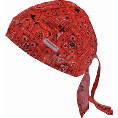 Doo Rag: Cotton, Red, Size Universal, Red Bandana Print