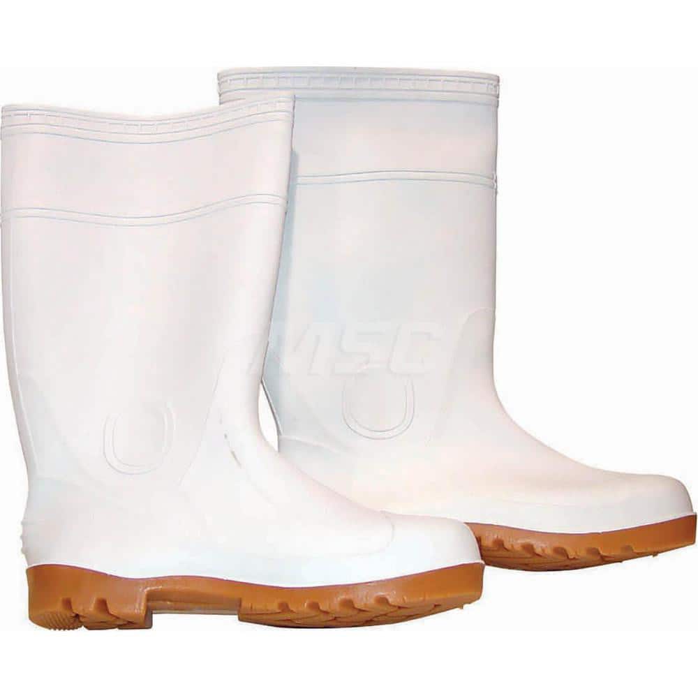 Work Boot: Size 10, 15″ High, Rubber, Reinforced Toe White, Standard Width