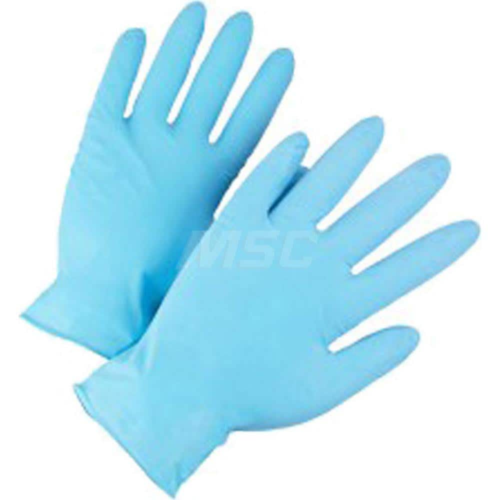 Disposable Gloves: 4 mil, Nitrile Blue, 16″ Length, Smooth