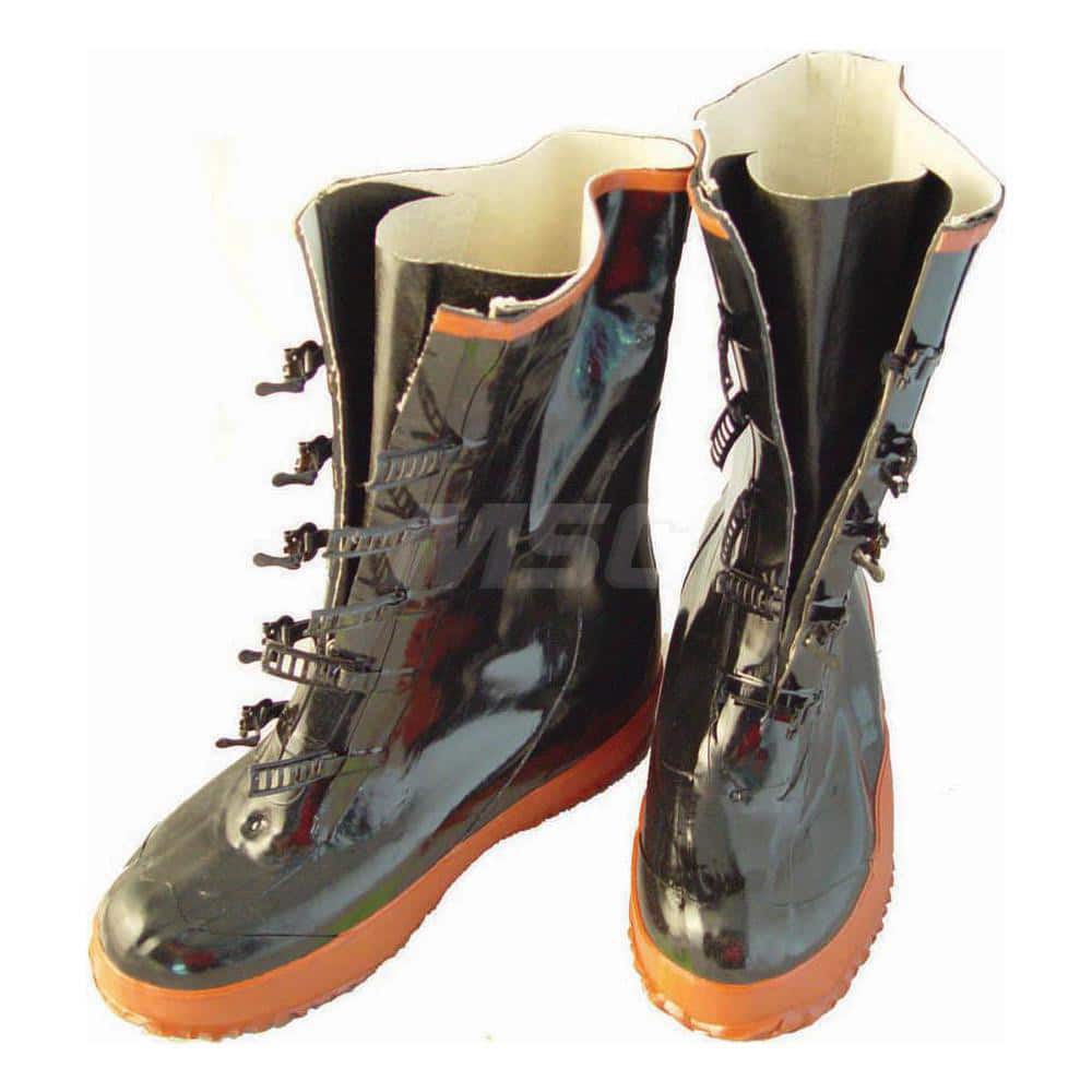 Work Boot: Size 14, 14″ High, Rubber, Rubber Toe Black, Standard Width