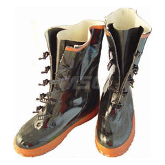 Work Boot: Size 15, 14″ High, Polyurethane, Rubber Toe Black, Standard Width