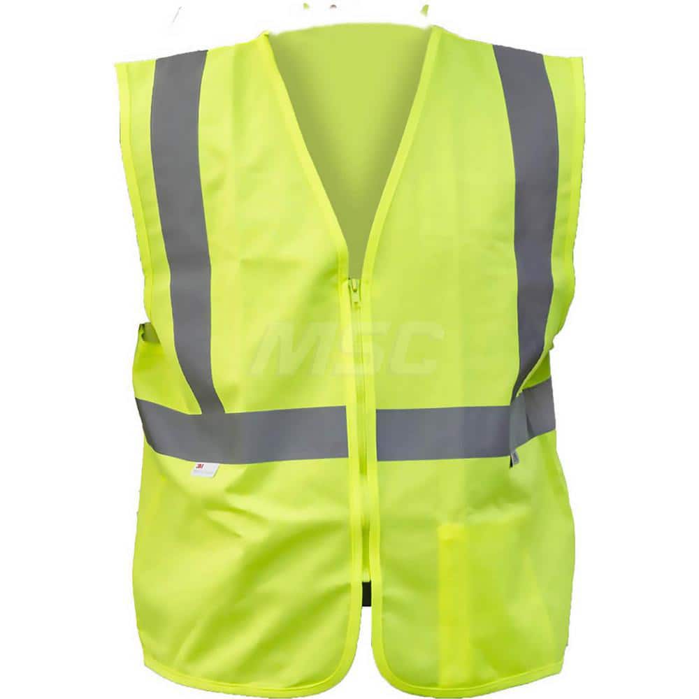 High Visibility Vest: 3X & 4X-Large Zipper Closure