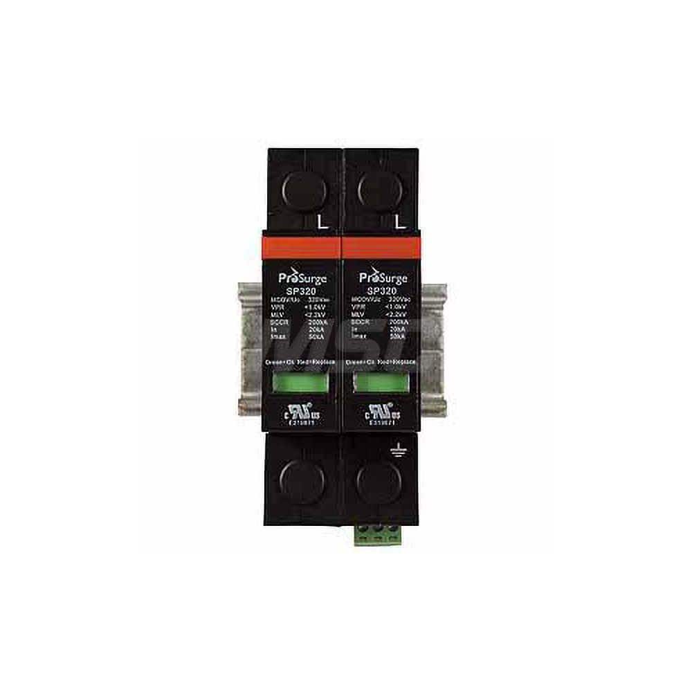 Hardwired Surge Protectors; Voltage: 277; Nominal Discharge Current (kA): 20.00; Maximum Continuing Operating Voltage: 320 VAC; Short Circuit Current (kA): 200; Surge Protection Capacity (kA): 50; Mounting Type: DIN Rail; Number of Wires: 3; Overall Lengt