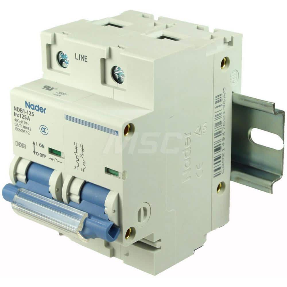 Circuit Breakers; Circuit Breaker Type: C60SP - Supplementary Protection; Milliamperage (mA): 125; 125000; Number of Poles: 2; Breaking Capacity: 10 kA; Tripping Mechanism: Thermal-Magnetic; Terminal Connection Type: Screw; Mounting Type: DIN Rail Mount;