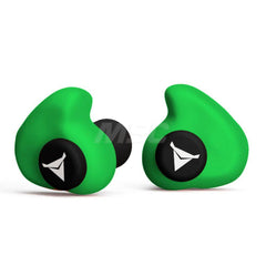 Earplug: 31dB, Foam, Plastic & Silicon Rubber Tip, Barrel, Cone, Triple-Flange & Custom Molded, No Roll, Push-In Stem & Roll Down, Uncorded Green & Lime