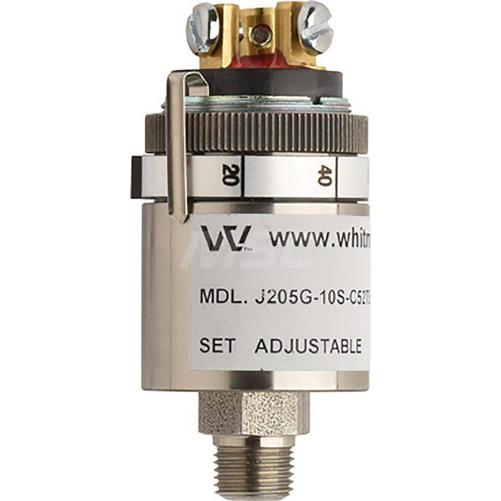 Pressure, Vacuum & Compound Switches; Type: High Pressure Vacuum Switch; Thread Size: 1/8; Voltage: 250VAC / 30VDC; Thread Type: NPT Male; Amperage: 5.0000; Electrical Connection: Screw Terminals; Wetted Parts Material: 316 Stainless Steel; Repeatability: