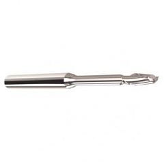 1/8" Dia. - 1/8" LOC - 3" OAL - .015 C/R  2 FL Carbide End Mill with 2.00 Reach - Uncoated - Exact Industrial Supply