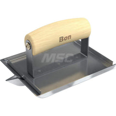 Trowels; Type: Hand Groover; Trowel Type: Hand Groover; Blade Type: V-Notch; Blade Material: Steel; Handle Material: Wood