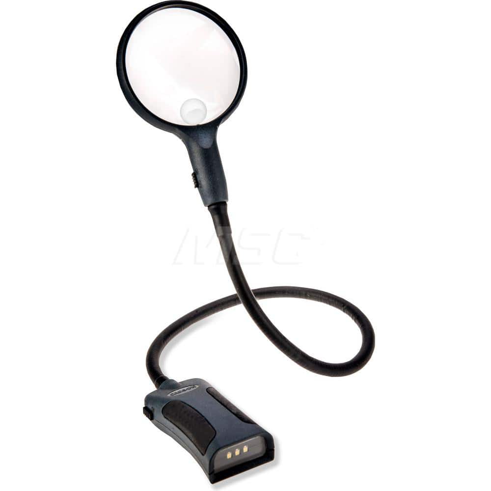 Handheld Magnifiers; Mount Type: Stand; Maximum Magnification: 5x; Number Of Magnification Levels: 2; Lens Shape: Round; Focal Distance: 2.5 in; Lens Diameter: 3.5 in; Focal Distance (Inch): 2.5 in; Lens Diameter (mm): 3.5 in; Lens Diameter (Decimal Inch)
