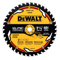 Wet & Dry Cut Saw Blade: 7-1/4″ Dia, 5/8″ Arbor Hole, 0.067″ Kerf Width, 40 Teeth Use on Wood Cutting, Round with Diamond Knockout Arbor