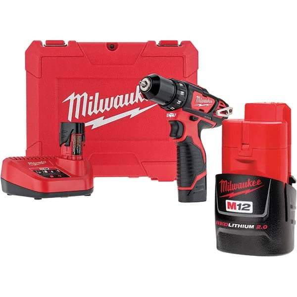 Milwaukee Tool - Cordless Drills Battery Voltage: 12 Battery Chemistry: Lithium-Ion - Exact Industrial Supply