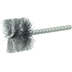 1-1/2″ Power Tube Brush, .0104″ Steel Wire Fill, 1″ Brush Length - Exact Industrial Supply