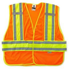 8240HL XL/2XL ORANGE EXPANDABLE VEST - Exact Industrial Supply