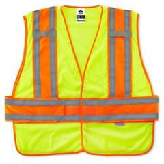 8240HL M/L LIME EXPANDABLE VEST - Exact Industrial Supply