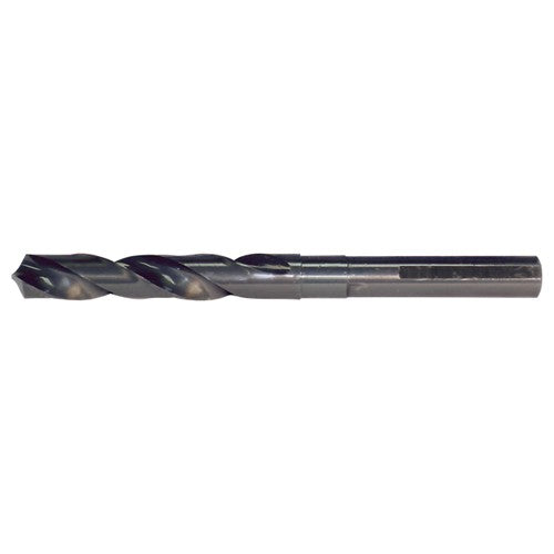 23/32 RHS / RHC HSS 118 Degree Radial Point 1/2 Reduced Shank Silver & Deming Drill - Steam Oxide - Exact Industrial Supply
