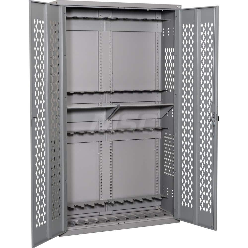 Gun Cabinets & Accessories; Type: Weapon Rack; Width (Inch): 42; Depth (Inch): 15; Height (Inch): 72; Type of Weapon Accomodated: M16; M4; Gun Capacity: 24; Color: Stealth; Battleship Gray; Desert Sand