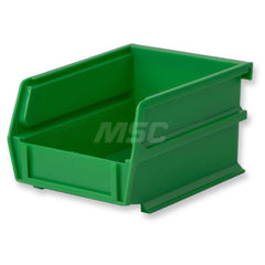 Plastic Hang, Stack & Nest Bin: Green 12 lb Capacity