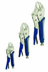 3 Piece - Curve Jaw Cushion Grip Locking Plier Set - Exact Industrial Supply
