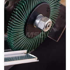 Radial Bristle Brushes; Outside Diameter (Inch): 6 in; Abrasive Material: Ceramic; Grit: 120; Brush Thickness (Inch): 0.375