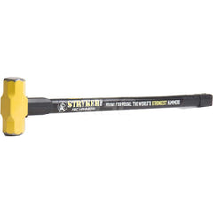 Sledge Hammer: 8 lb Head, 2-3/8″ Face Dia, 30-1/2″ OAL Drop Forged Steel Head, Steel Reinforced Rubber Handle