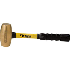 5 lb Brass Striking Hammer, Non-Sparking, Non-Marring 1-7/8 ™ Face Diam, 4-3/4 ™ Head Length, 14 ™ OAL, 12 ™ Fiberglass Handle, Double Faced 1-7/8″ Face Diam, 4-3/4″ Head Length, 14″ OAL, 12″ Fiberglass Handle