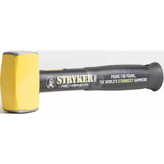 Sledge Hammer: 2.5 lb Head, 1-1/4″ Face Dia, 11-1/2″ OAL Drop Forged Steel Head, Steel Reinforced Rubber Handle